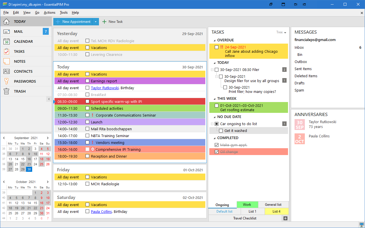 EssentialPIM Pro v10.2.0 个人日程管理软件